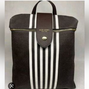 Gorgeous Chocolate Brown Henri Bendel Canvas backpack - brand new